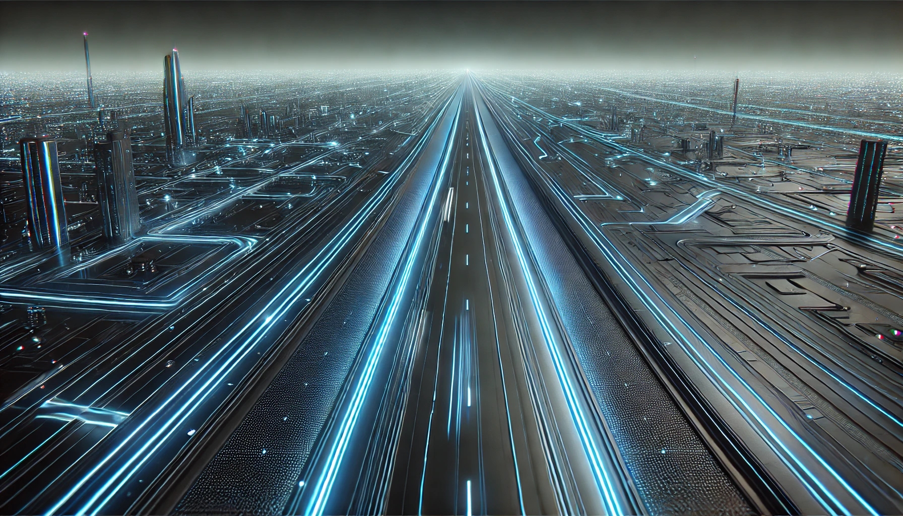 DALL·E 2024-11-27 12.37.29 - A high-resolution 4K image of a futuristic highway resembling a very wide road with an anthracite color palette. The highway is inspired by sci-fi aes.jpg